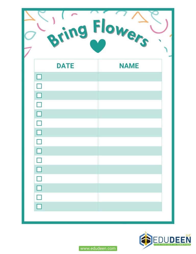 Bring Flowers Chart